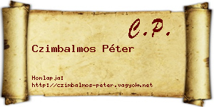 Czimbalmos Péter névjegykártya